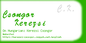 csongor kerezsi business card